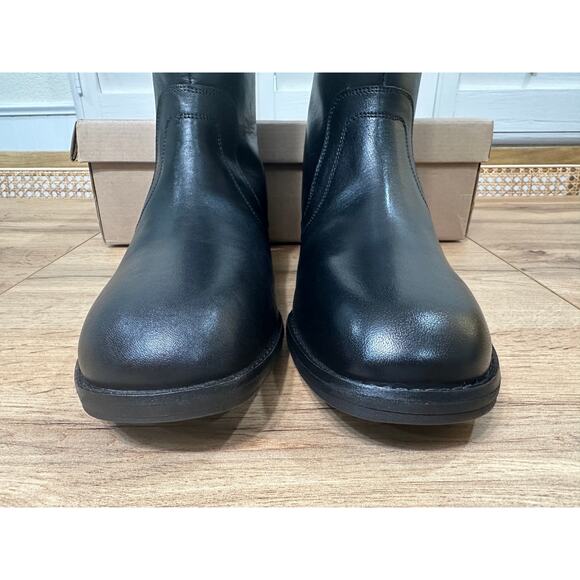 Free People Easton Equestrian Ankle Boot Black Leather Upper Size 9 US 40 EU NIB - Picture 8 of 16